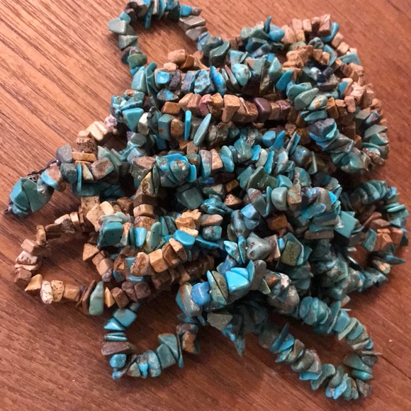 Turquoise color long necklace - Picture 3 of 6